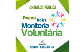 Prefeitura abre inscrições para Monitor Voluntário na rede pública de ensino de Batalha