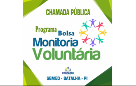 Prefeitura abre inscrições para Monitor Voluntário na rede pública de ensino de Batalha