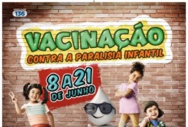 Campanha de vacinação contra a paralisia infantil começa no próximo sábado (8)